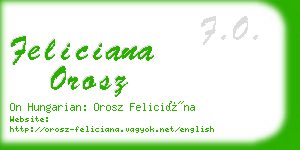 feliciana orosz business card